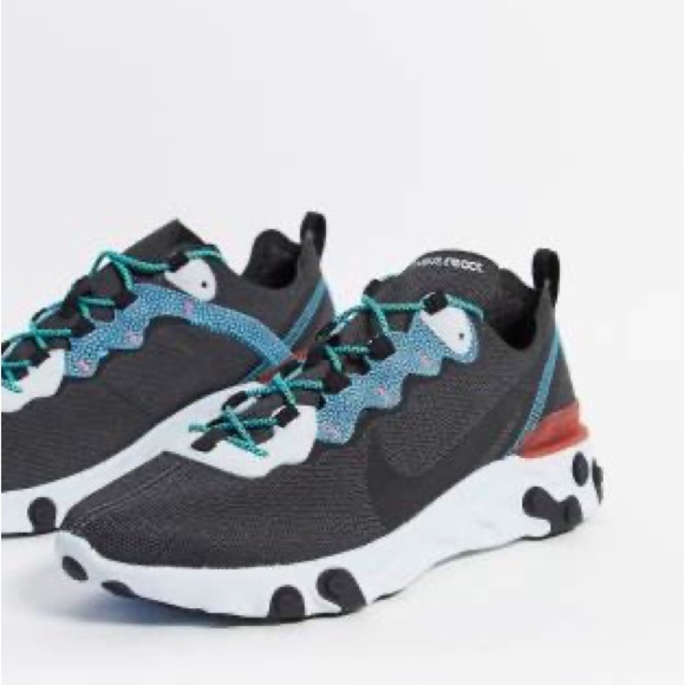 Nike React Element 55 Trainers in Grey Blue